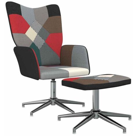 Fauteuil inclinable avec repose-pieds patchwork