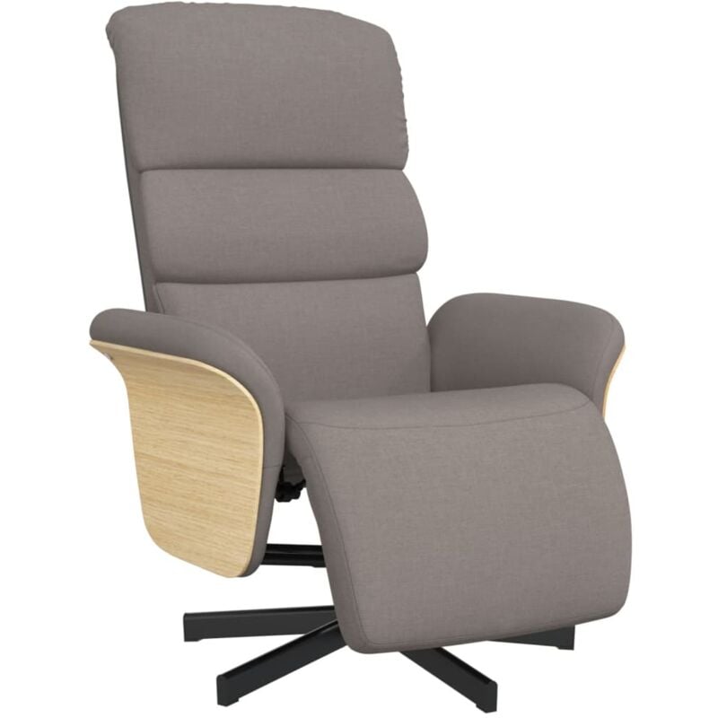 Vidaxl - Fauteuil inclinable avec repose-pieds taupe tissu