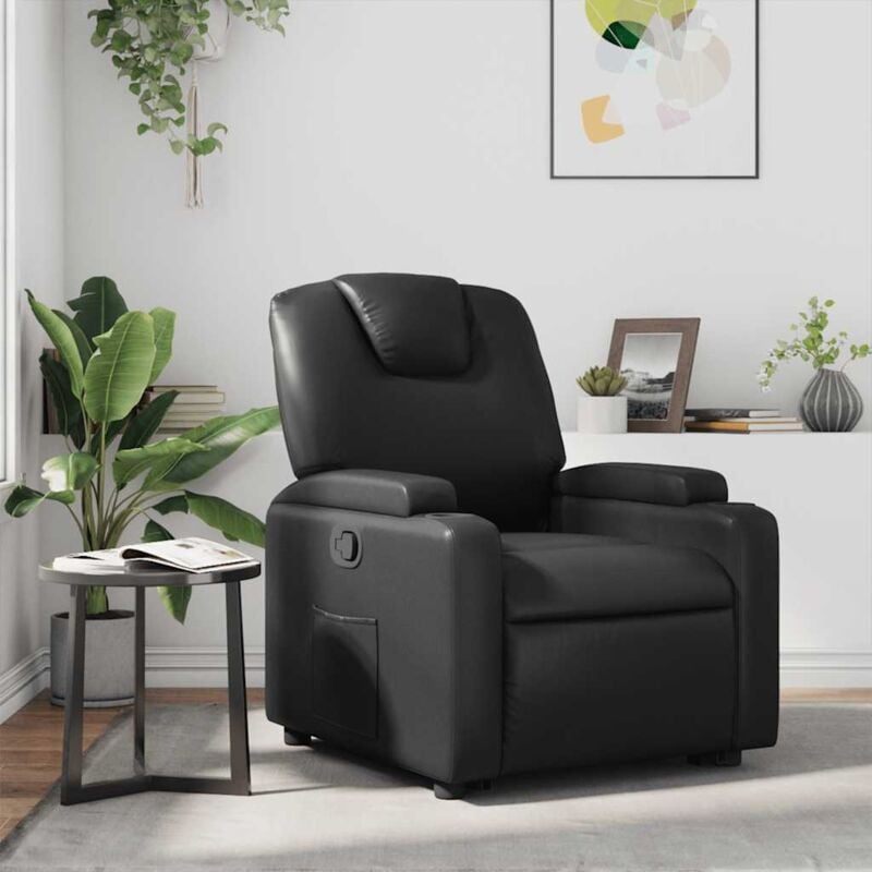 Fauteuil inclinable Noir Similicuir