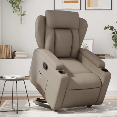 Fauteuil inclinable-Chaise de relaxation-Fauteuil Relax Cappuccino Similicuir 153017