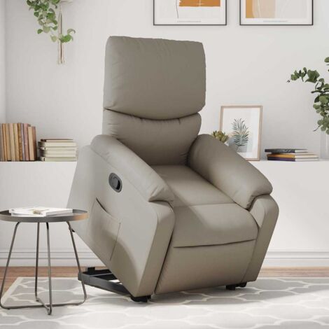 Fauteuil inclinable-Chaise de relaxation-Fauteuil Relax Cappuccino Similicuir 303693