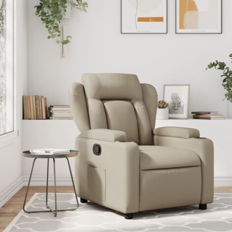 Fauteuil inclinable-Chaise de relaxation-Fauteuil Relax Cappuccino Similicuir 519256