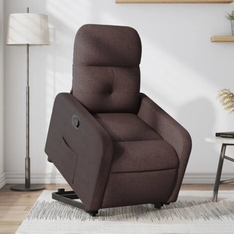 Fauteuil inclinable-Chaise de relaxation-Fauteuil Relax marron foncé tissu 625501