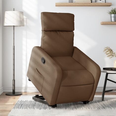 Fauteuil inclinable-Chaise de relaxation-Fauteuil Relax Marron Tissu 605497
