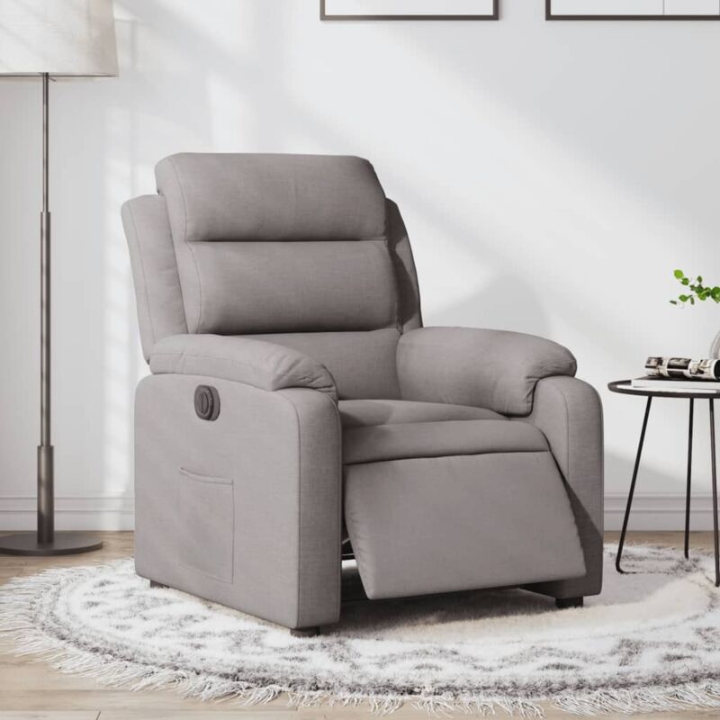 Vidaxl - Fauteuil inclinable électrique Taupe Tissu