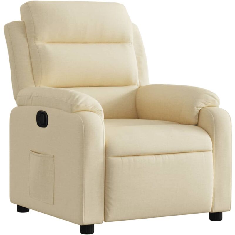 Vidaxl - Fauteuil inclinable Crème Tissu