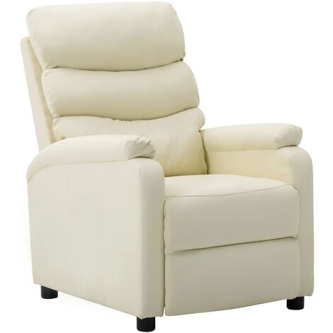 Fauteuil inclinable Crème Similicuir
