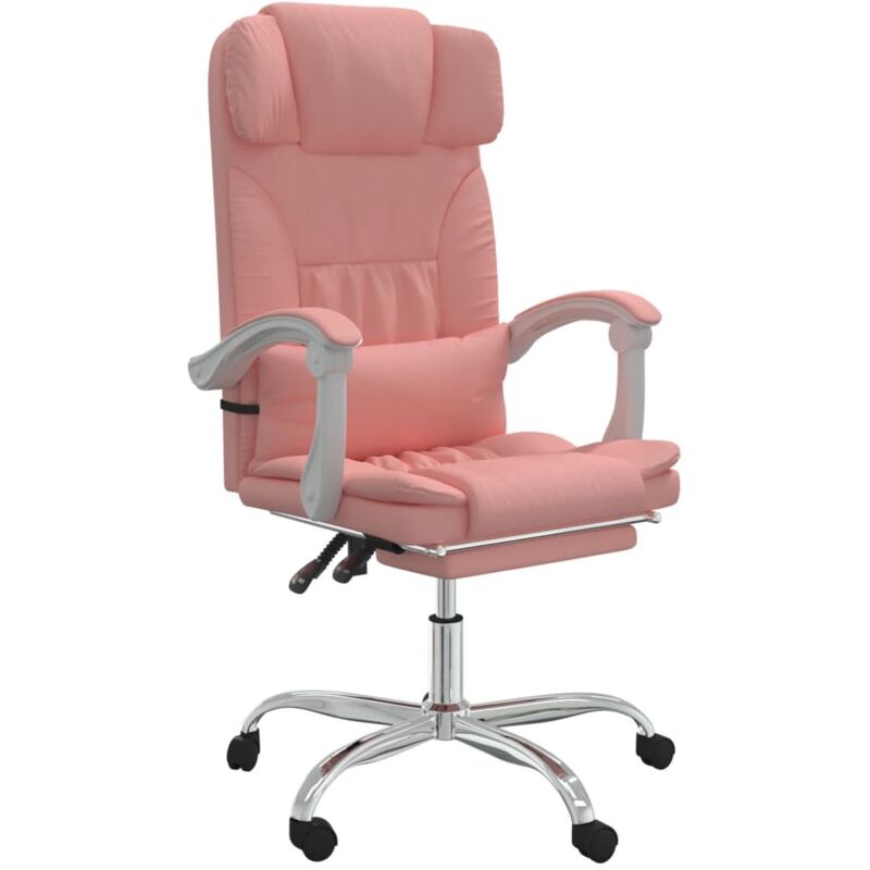 Vidaxl - Fauteuil de massage inclinable de bureau Rose Similicuir