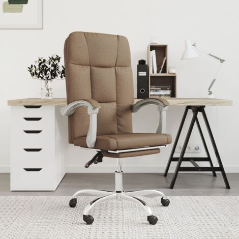Fauteuil inclinable de bureau Marron Tissu vidaXL