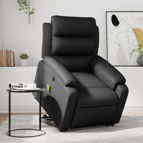 Fauteuil inclinable de massage-Chaise de relaxation-Fauteuil Relax Noir Similicuir 697040