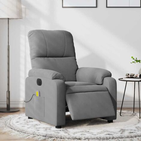 Fauteuil inclinable de massage électrique-Chaise de relaxation-Fauteuil Relax gris foncé 263220