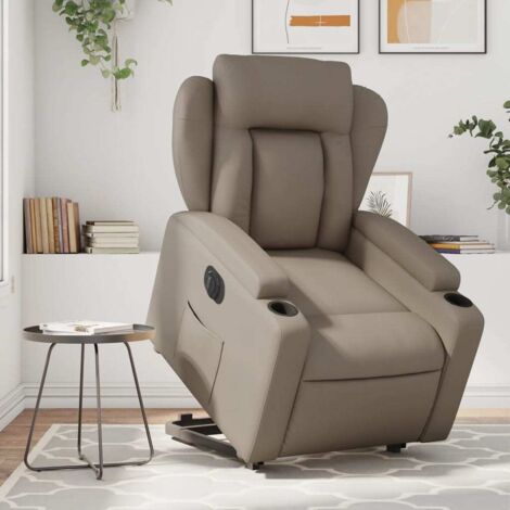 Fauteuil inclinable électrique-Chaise de relaxation-Fauteuil Relax cappuccino similicuir 535155