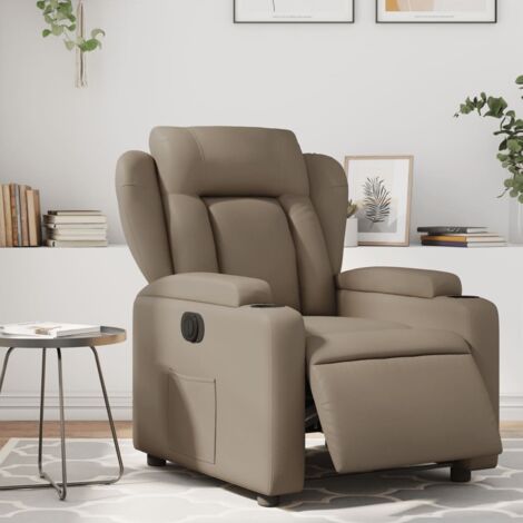 Fauteuil inclinable électrique-Chaise de relaxation-Fauteuil Relax Cappuccino Similicuir 827511