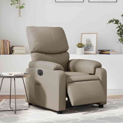 Fauteuil inclinable électrique-Chaise de relaxation-Fauteuil Relax Cappuccino Similicuir 832044