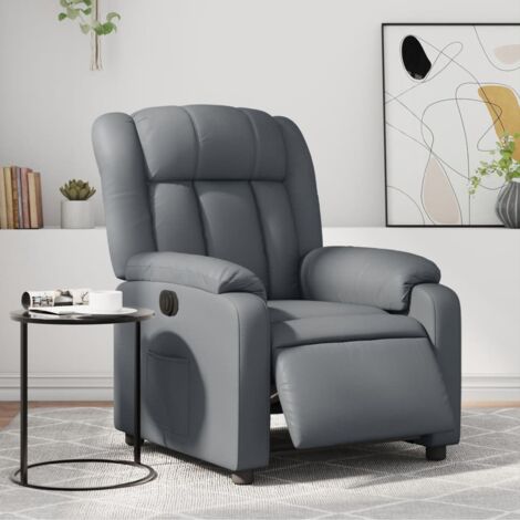 Fauteuil inclinable électrique-Chaise de relaxation-Fauteuil Relax Gris Similicuir 697550