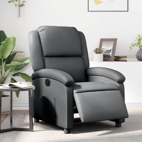Fauteuil inclinable électrique-Chaise de relaxation-Fauteuil Relax Gris Similicuir 889446