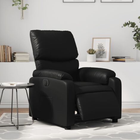Fauteuil inclinable électrique-Chaise de relaxation-Fauteuil Relax Noir Similicuir 254328