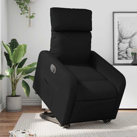 Fauteuil inclinable électrique-Chaise de relaxation-Fauteuil Relax noir similicuir 310580