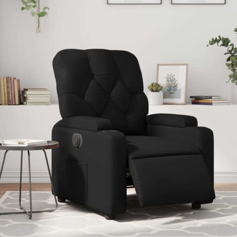 Fauteuil inclinable électrique-Chaise de relaxation-Fauteuil Relax Noir Similicuir 982891