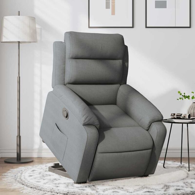 Vidaxl - Fauteuil inclinable Gris foncé Tissu