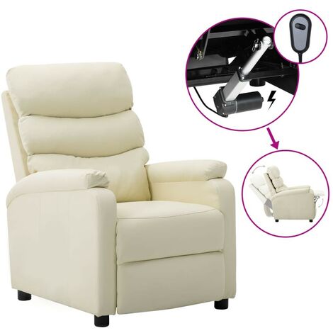 vidaXL Fauteuil Inclinable Electrique Similicuir Meuble Salon Multicolore