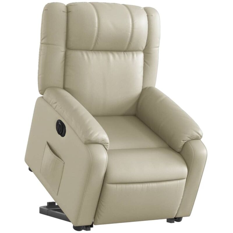 Vidaxl - Fauteuil inclinable électrique crème similicuir