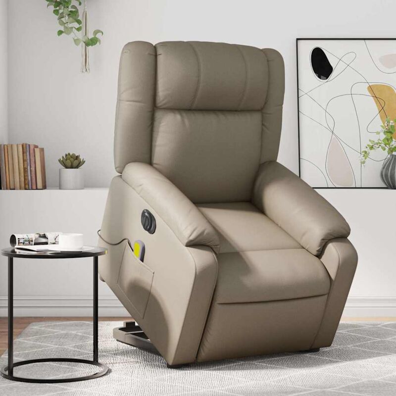 Vidaxl - Fauteuil inclinable de massage électrique cappuccino similicuir