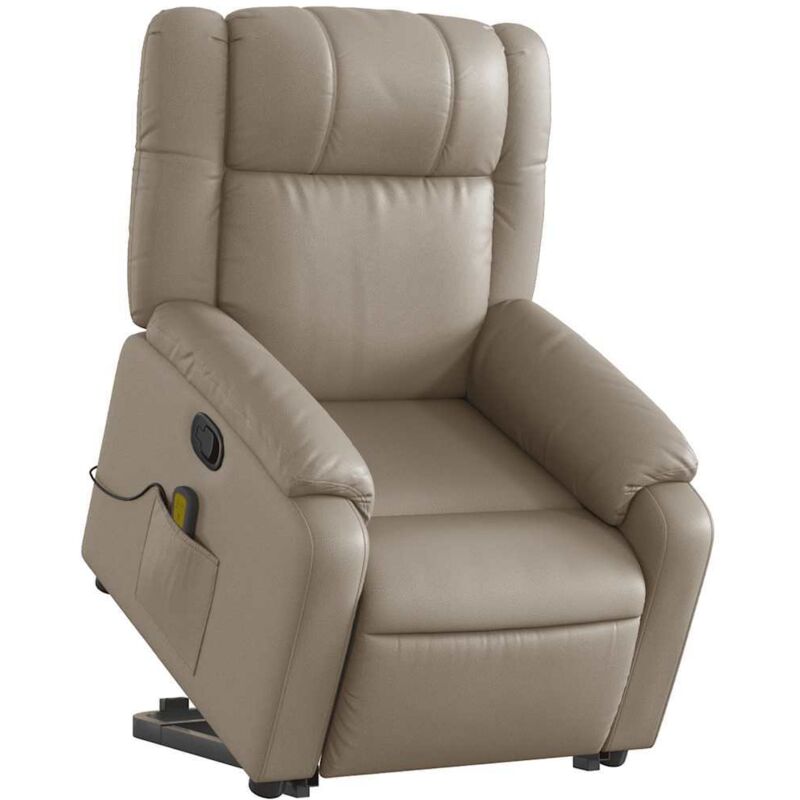 Vidaxl - Fauteuil inclinable de massage Cappuccino Similicuir