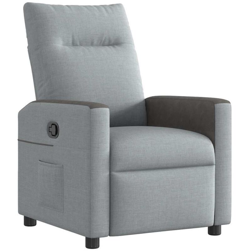 Fauteuil inclinable Gris clair Tissu Vidaxl