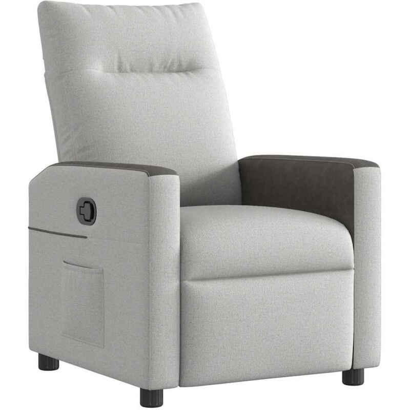 Fauteuil inclinable gris nuage tissu Vidaxl