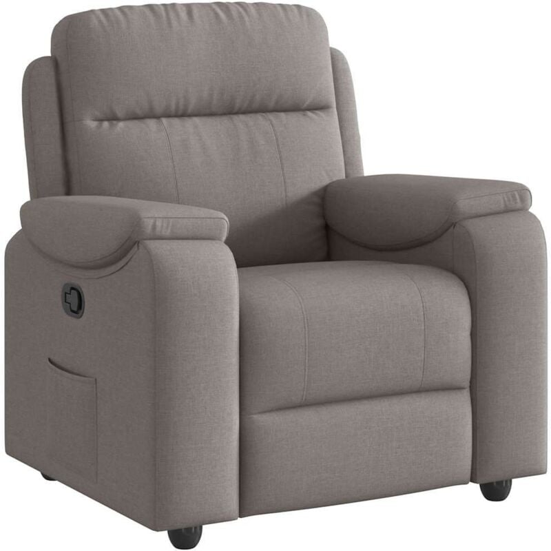 Vidaxl - Fauteuil inclinable Taupe Tissu