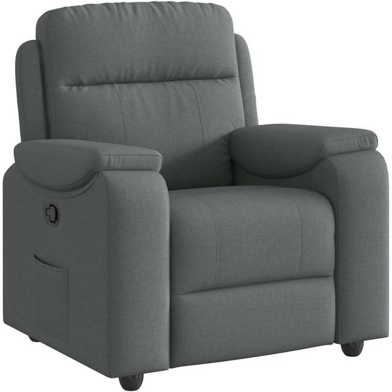 Fauteuil inclinable Gris foncé Tissu Vidaxl