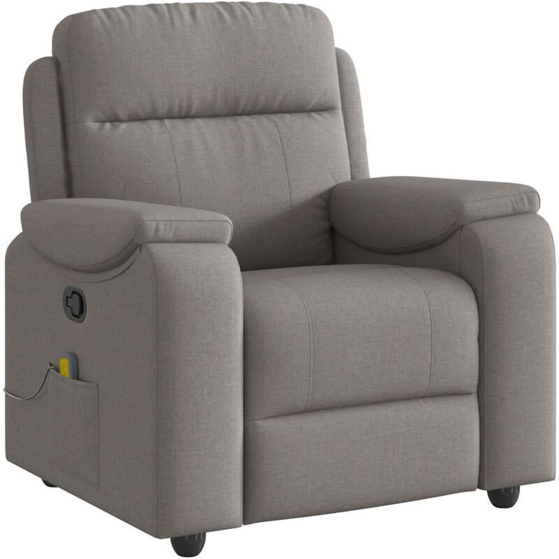 Fauteuil de massage inclinable Taupe Tissu Vidaxl