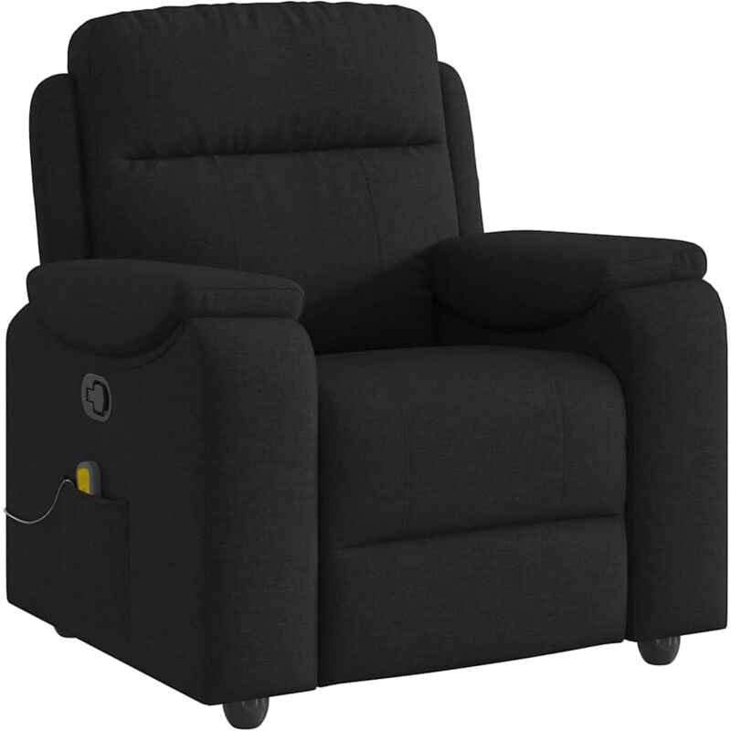 Fauteuil de massage inclinable Noir Tissu Vidaxl