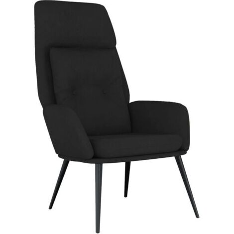 Fauteuil inclinable en faux daim noir