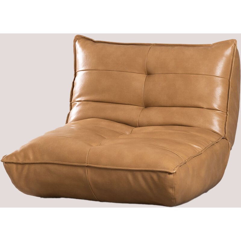 Sklum - Fauteuil inclinable en similicuir Mati Camel