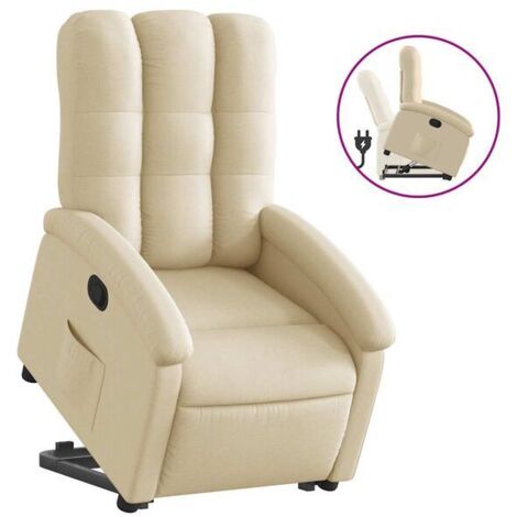 Fauteuil inclinable en tissu beige