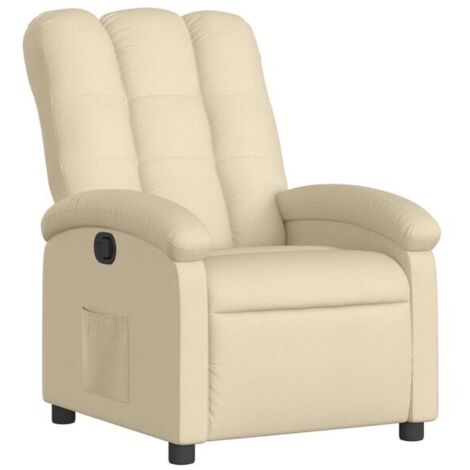 Fauteuil inclinable en tissu beige