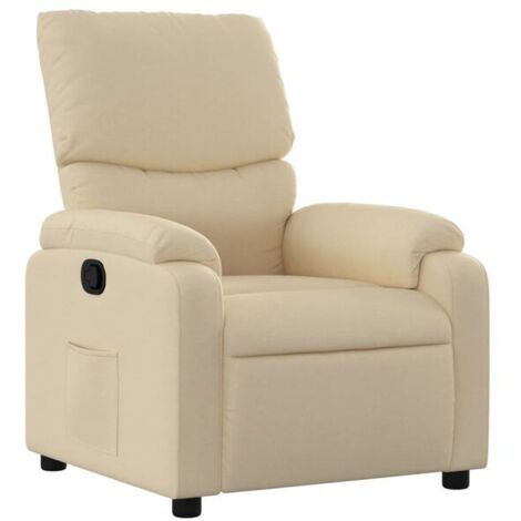 Fauteuil inclinable en tissu beige
