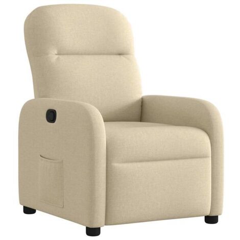 Fauteuil inclinable en tissu beige