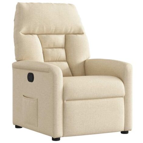 Fauteuil inclinable en tissu beige