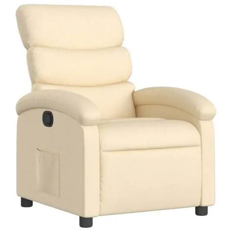 Fauteuil inclinable en tissu beige