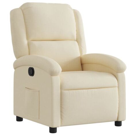 Fauteuil inclinable en tissu beige
