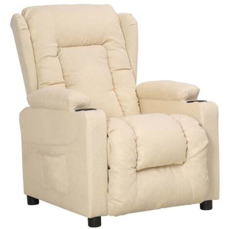 Fauteuil inclinable en tissu beige