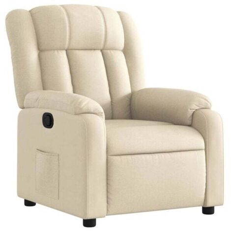 Fauteuil inclinable en tissu beige