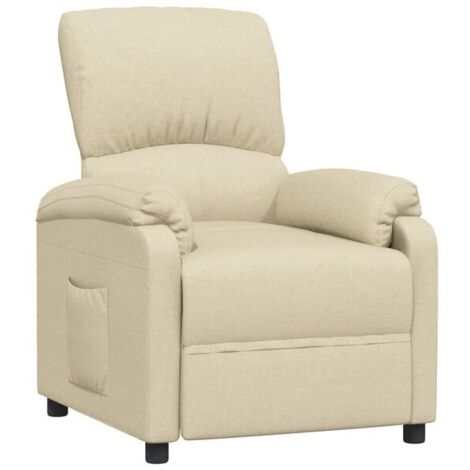 Fauteuil inclinable en tissu beige