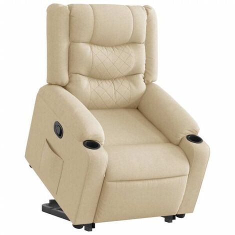 Fauteuil inclinable en tissu beige