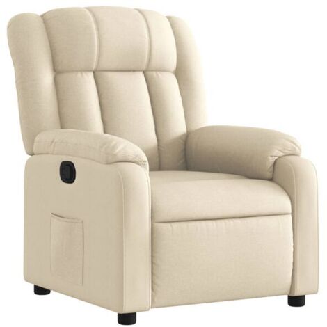 Fauteuil inclinable en tissu beige