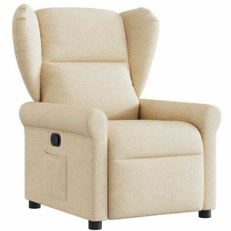Fauteuil inclinable en tissu beige