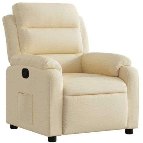 Fauteuil inclinable en tissu beige